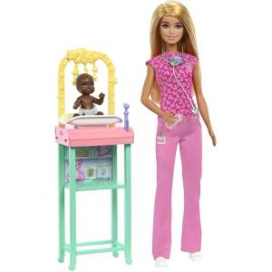 Mattel Комплект за игра Barbie професия - Педиатърка (JCR72)