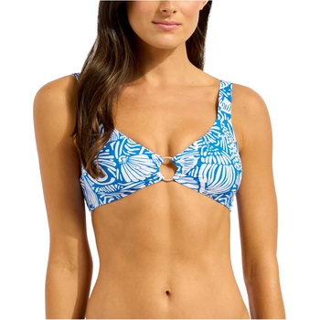 Seafolly Дамско бикини горнище Seafolly Women's C Shells Ring Front Tank Bikini top - Sapphire - размер 34 (EU) (150-5773-0212)