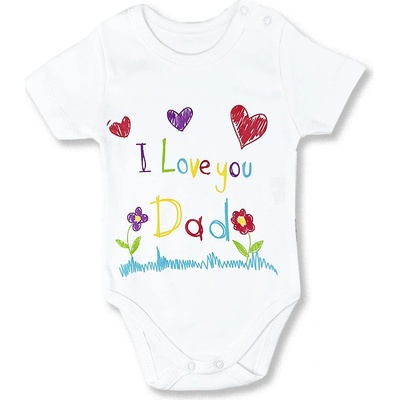 LULLABY Detské body krátky rukáv Ľúbim ťa Ocinko
