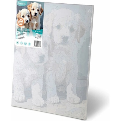 Massido Malba podle čísel Puppies 40 x 50 cm