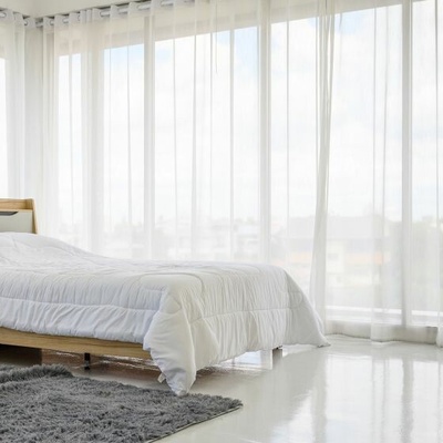 Voile Uni záclona 290 cm v 2 farbách Farba: Béžová