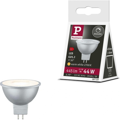 Paulmann P 28759 LED 6,5 W matný chrom GU5,3 2.700K teplá bílá