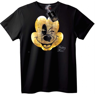 NOONEBRAND Тениска Mickey Mouse Щастливо Лице - XS, Black