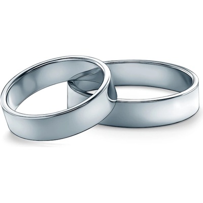 SAVICKI Сватбени халки: платина, плоски, 5 мм