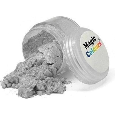 Magic Colours Jedlá prachová perleťová farba Pure Silver 8 ml