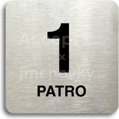 ACCEPT Piktogram 1 patro - stříbrná tabulka - černý tisk bez rámečku