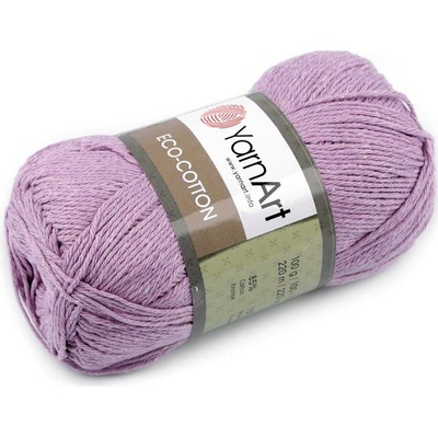 Pletací příze Eco-Cotton 100 g Varianta: 2 (771) fialová nejsvětlejší, Balení: 1 ks 55046/138279/253502