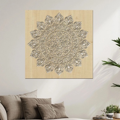 dřevo života Dřevěná mandala Propojení Zvolte rozměr šxv (cm): 60x60, Zvolte barvu dekoru: Javor