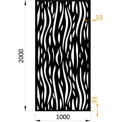 Plech vzor 1019, 1000 x 2000 x 2,5 mm, bez úpravy