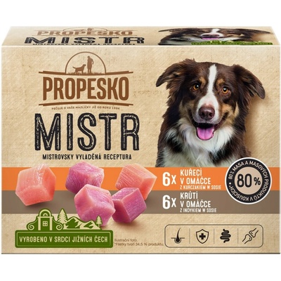 Propesko Mistr s kuracím a morčacím v omáčke 12 x 85 g