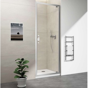 SAPHO Sigma Simply - Душова врата, 190x91 см, гланциран алуминий/прозрачно стъкло GS1296F (GS1296F)