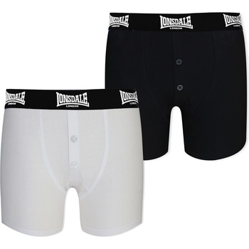 Lonsdale Юношески боксерки Lonsdale 2 Pack Boxers Junior - White/Black