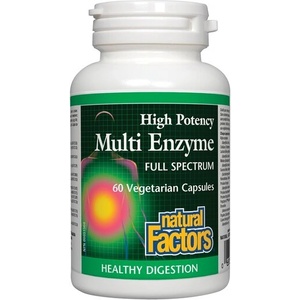 Natural Factors Multi Enzyme Full Spectrum/ Мулти ензими х 60 капсули Natural Factors (1745 NF)