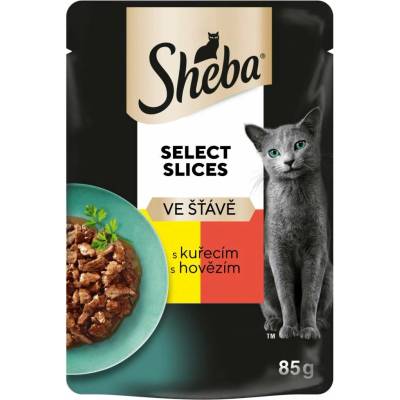 Sheba kuřecí a hovězí ve šťávě 85 g