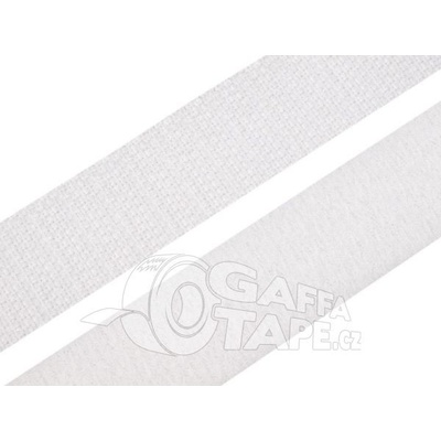 Suchý zip oboustranný, šíře 20 mm bílý, návin 25m