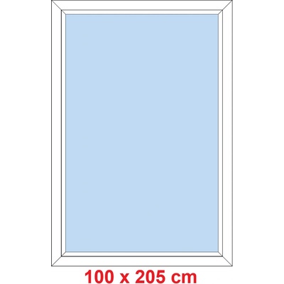 Soft Plastové okno 100x205 cm, FIX neotevíravé, Bílá