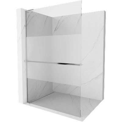 Mexen Kioto+ L душ кабина с рафт Walk-in 120 x 200 см, прозрачен/скреж, хром - 800-120-123-01-35 (800-120-123-01-35)