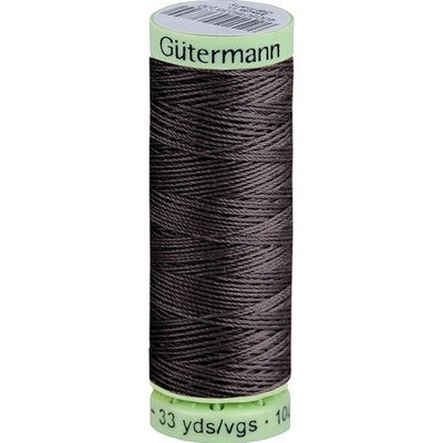 Polyesterové nitě Gütermann Jeans návin 30 m, střední, 036 šedočerná tm.