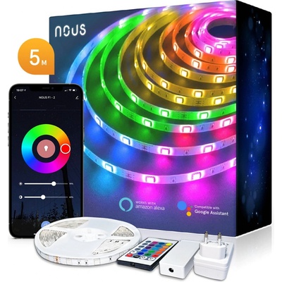 Smart 12V 40LED/m IP65 24W RGB NOUS F1 5m WiFi Tuya