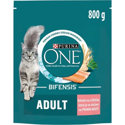 Purina ONE Adult s lososom a celozrnnými obilninami 0,8 kg