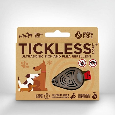 Tickless pet Ultrazvukový odpuzovač klíšťat a blech pro psy barvy hnědé 1 kus