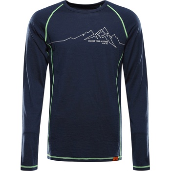 ALPINE PRO Мъжка мериносова тениска ALPINE PRO MEREN moonlit ocean ALPINE PRO | Sin | МЪЖЕ | XL