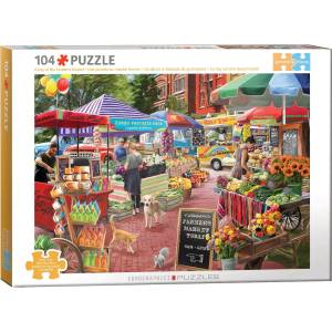 EUROGRAPHICS - Puzzle A Day at the Farmer's Market - 100 piese