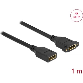 Delock DisplayPort 1.2 кабел с втулка за конектор - втулка за конектор за монтаж на панел 4K 60 Hz 1 м