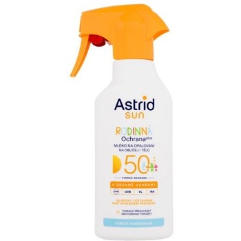 Astrid Sun Family Milk Spray SPF50 водоустойчив слънцезащитен лосион за цялото семейство 270 ml