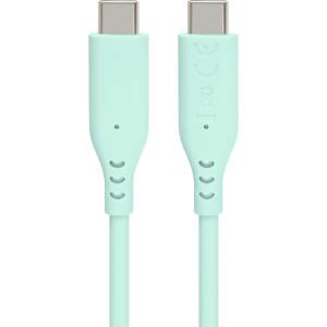 PremiumCord Silicone USB-C 60W 480Mbps Turquoise Тюркоаз 1, 5 m USB кабел (KU31SA15T)