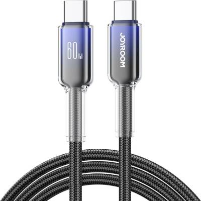 Joyroom S-A42 Crystal-Clear USB-C – USB-C 60W 1,2m černý