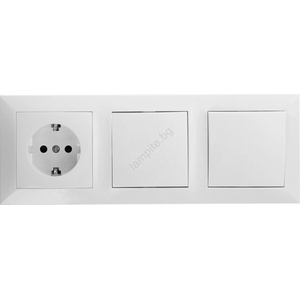 Aigostar - Комплект 2x стенен ключ с розетка 1x16A/250V SCHUKO (AI0524)