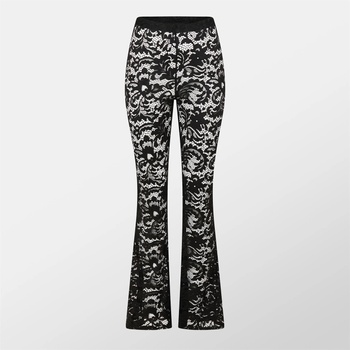 Missy Empire Дамски панталони Missy Empire Lace Flared Trousers Womens - Black