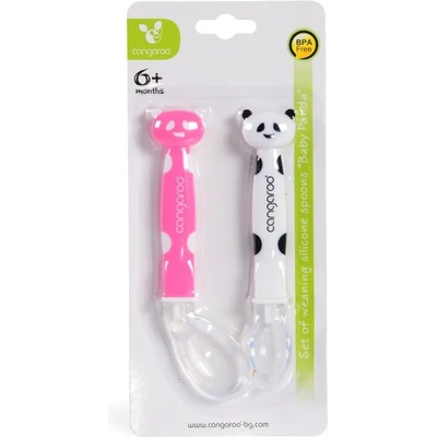 Cangaroo Силиконова лъжичка Cangaroo - Baby Panda, розова (104541)