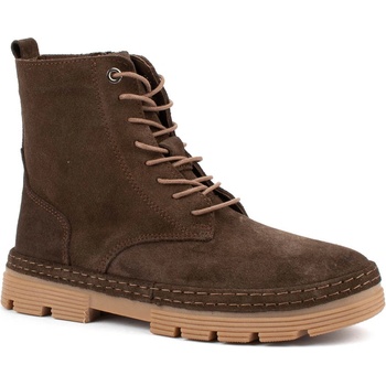 Велурени дамски боти с връзки и цип