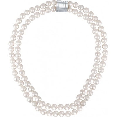 JwL Luxury Pearls Dvojitý/dvojradový náhrdelník z pravých bielych perál JL0656
