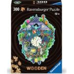 Ravensburger - Puzzle Wooden outline puzzle: Cuckoo clock - 300 piese