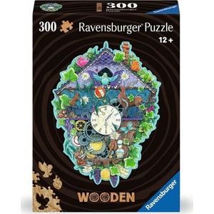 Ravensburger - Puzzle Wooden outline puzzle: Cuckoo clock - 300 piese