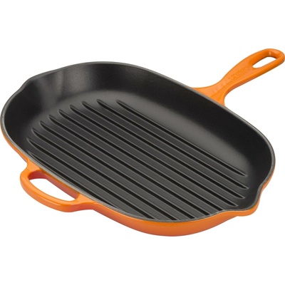 Le Creuset 20194320900422 Grilovací pánev Signature oválná 32 cm ohnivě oranžová