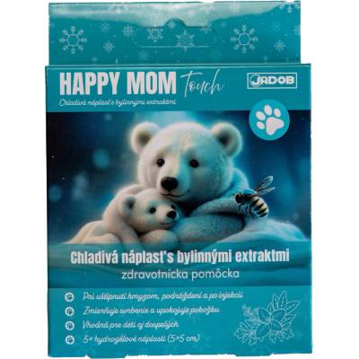 HAPPY MOM Touch chladivá náplast s bylinnými extrakty 5 x 5 cm 5 ks