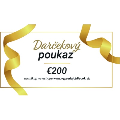 Textilomanie Darčekový poukaz na 200 € Forma poukazu: Tlačený