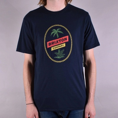 Brixton tričko Tosh S/S Prt Navy