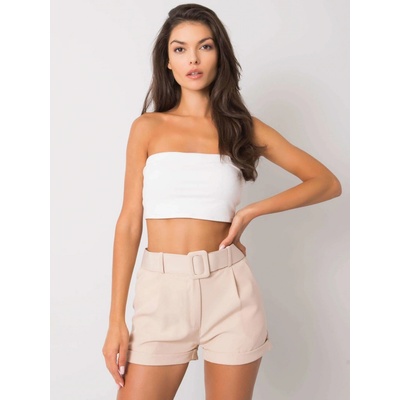 Dámské šortky s páskem dhj-sn-13193.13p beige