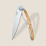 DEEJO 1cb001 wood natural / Стилен ултралек джобен нож с острие от висококачествена неръждаема стомана (1cb001)
