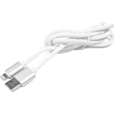 EXTREME STYLE Silikonový Iphone kabel s konektorem Lightning 1m bílý