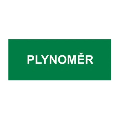 Cedulka plastová - Plynoměr