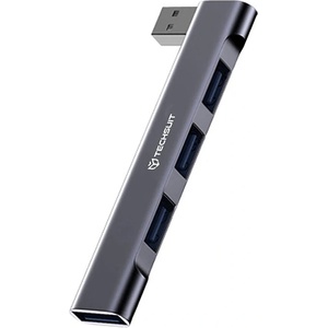  Преходник Techsuit Docking Station ZenithDock H14, 4 in 1, USB-A, 3x USB 2.0, 1x USB 3.0, сив
