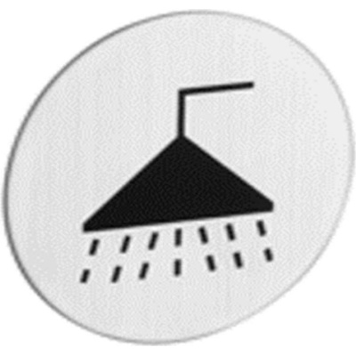Piktogram Sprcha, nerez, kulatý Ø,75,mm x 1,2 mm