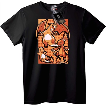 NOONEBRAND Тениска Еволюция на Charmander - 4XL, White