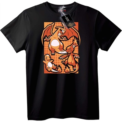 NOONEBRAND Тениска Еволюция на Charmander - 4XL, White